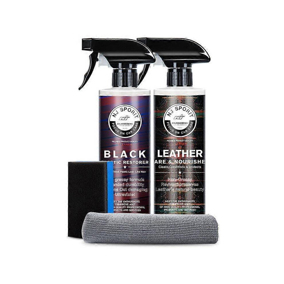 (Genuine Leather) Car Ceramic Coating Spray Set Quick Nano Coat Polish Sealer Spray Wax