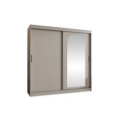 Tallmo Garderob m. Spegel 200x200 cm - Garderober & garderobssystem Beige