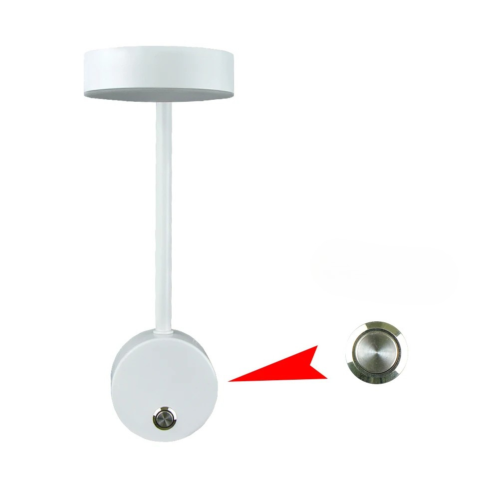 NordicGlow - Justerbar LED Vägglampa för Modernt Inredning - WA216-WS / Varm Vit (5500-7000K)