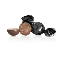 6stk Fyldt Cocoture chokoladekugle - mørk chokolade m/espressokaffe - sort