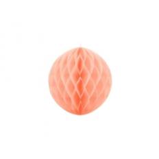 Lys fersken papirvæv kugle, 10 cm