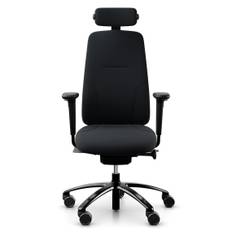 RH Logic 220 Ergonomisk kontorstol, Stof Black (Select SC60999), Nakkestøtte Ja, Armlæn Ja, Valg af hjul Hjul til bløde gulve