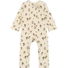 PETIT PIAO Jumpsuit L/S Printed Kvinde Fungi Buksedragter Str 74 cm - Bomuld hos Magasin