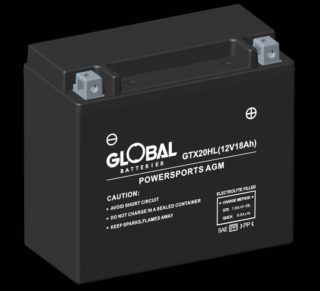 12V GTX20HL MC-batteri 18Ah 175 x 87 x 155 mm