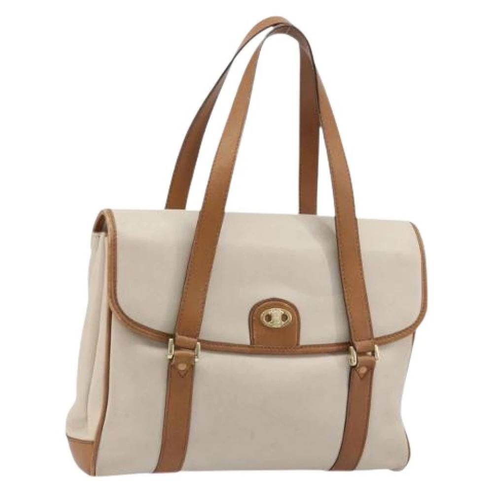 Celine Vintage Pre-owned Vintage Håndtaske - Vintage - Dame - Hvid - ONE SIZE - Uld
