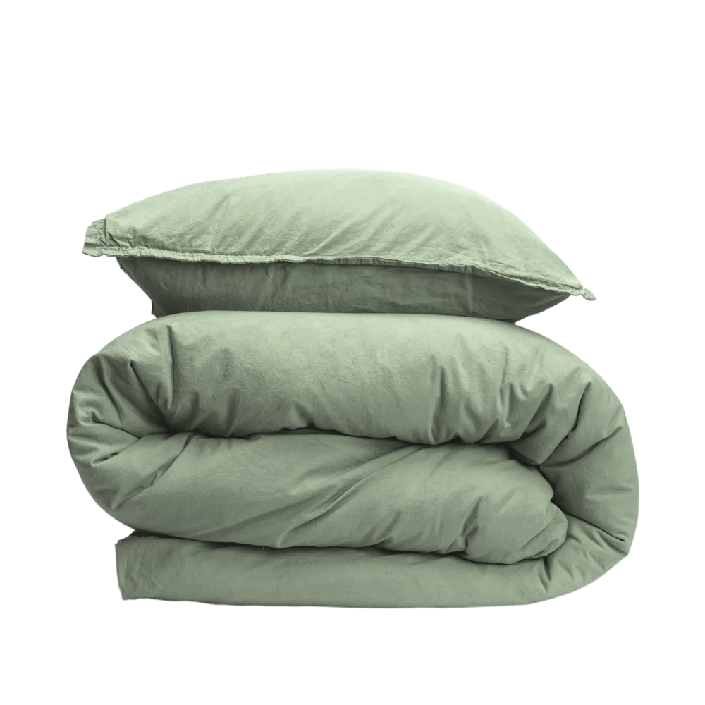 Gripsholm Vintage Påslakanset - 150x210/50x60 / Lily Green