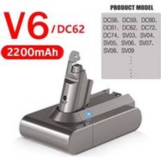 Lämplig för dyson dyson v6 dc59 dc61 dc62 dc74 fluffy animal absoluta madrass motorhead dammsugare batteri - 2200 mah