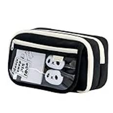 Panda Pencil Case | Capybara Pencil Pouch | Cute Pencil Pouch | Large Capacity Stationery Pouch | Pen Storage Pouch | Pencil Organizer Box With Compartments For Pencils Pens Erasers