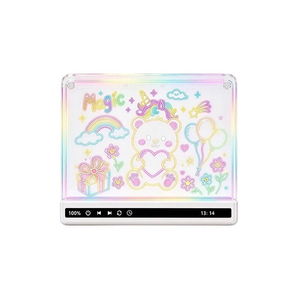 LED Drawing Board Clear Illumination- Drawing Board Glow Drawing Pad 8 Color Modes
