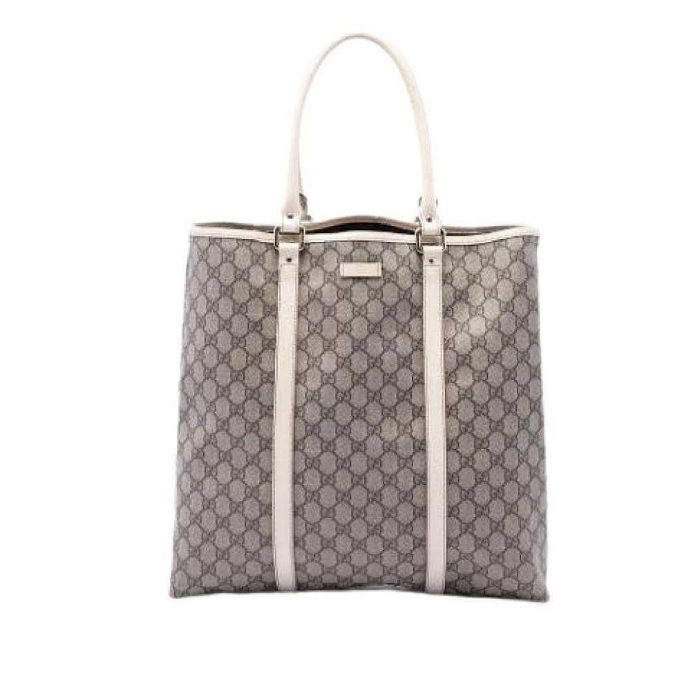 Gucci Vintage Pre-owned Vintage Tote Bag - Vintage - Dame - Beige - ONE SIZE - Læder