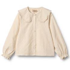 Wheat - Organic Flora bluse - Creme - str. 5 år/110 cm