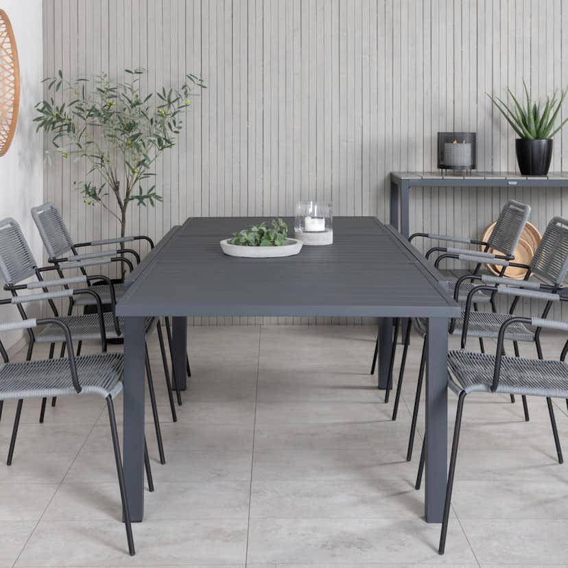 Matgrupp Venture Home Marbella med 6 Levi Stolar