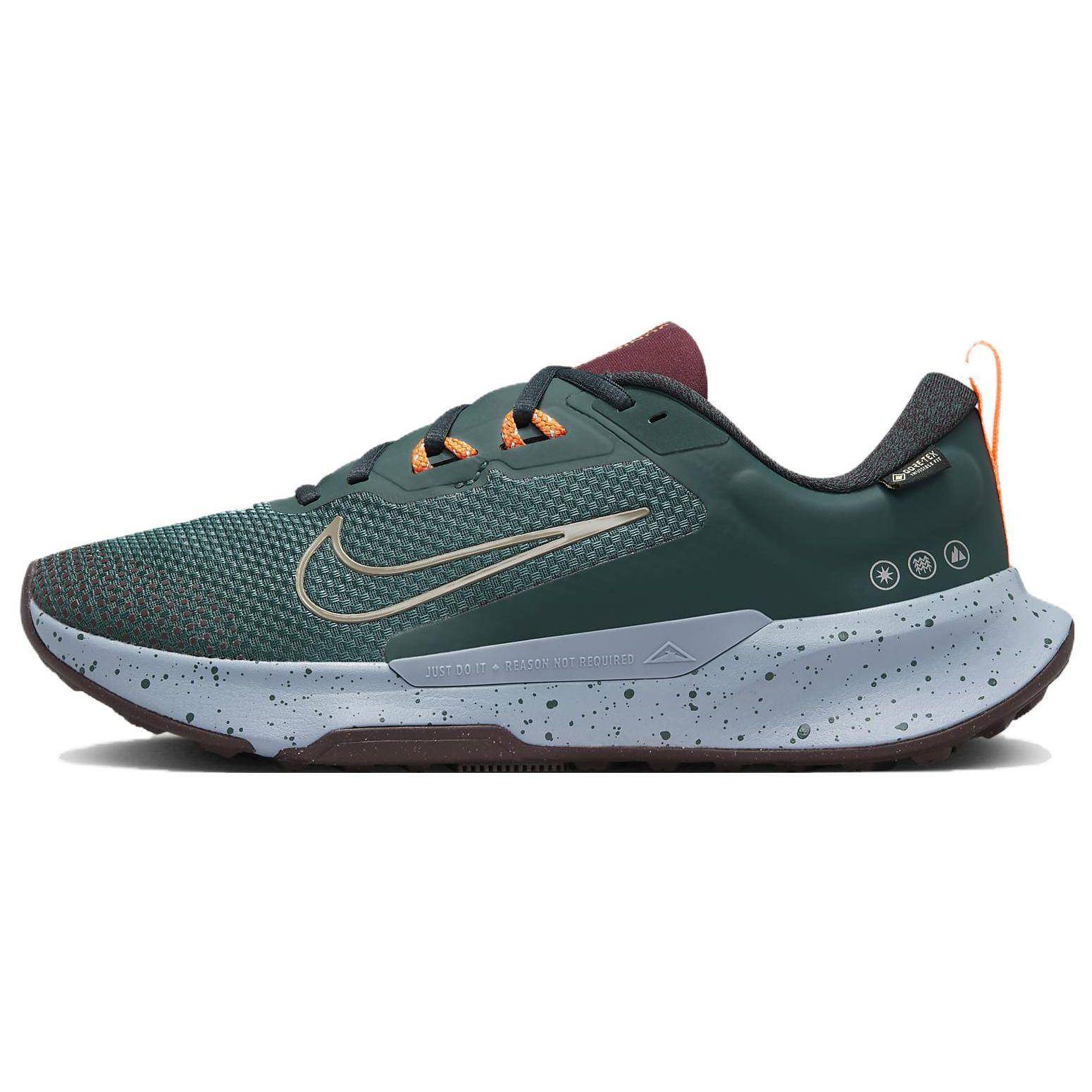 Nike Juniper Trail 2 GORE-TEX Deep Jungle Khaki Herr Sneakers Grön Natt-Vinröd Säkerhetsorange FB2067-300 cm
