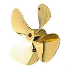 CARMOTTER RC båt 4-blad propeller, zinklegering 4-blad full nedsänkning propeller för RC-modell båttillbehör delar modell bygge luftskruvar (D60 mm högerhand)