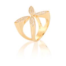 Gynning Jewelry Sparkling Ellipse Ring GP21 (Guld) - 17,5