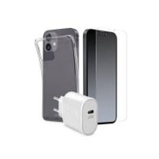 SBS oplader, cover og beskyttelsesglas-kit til iPhone 14 / 13®