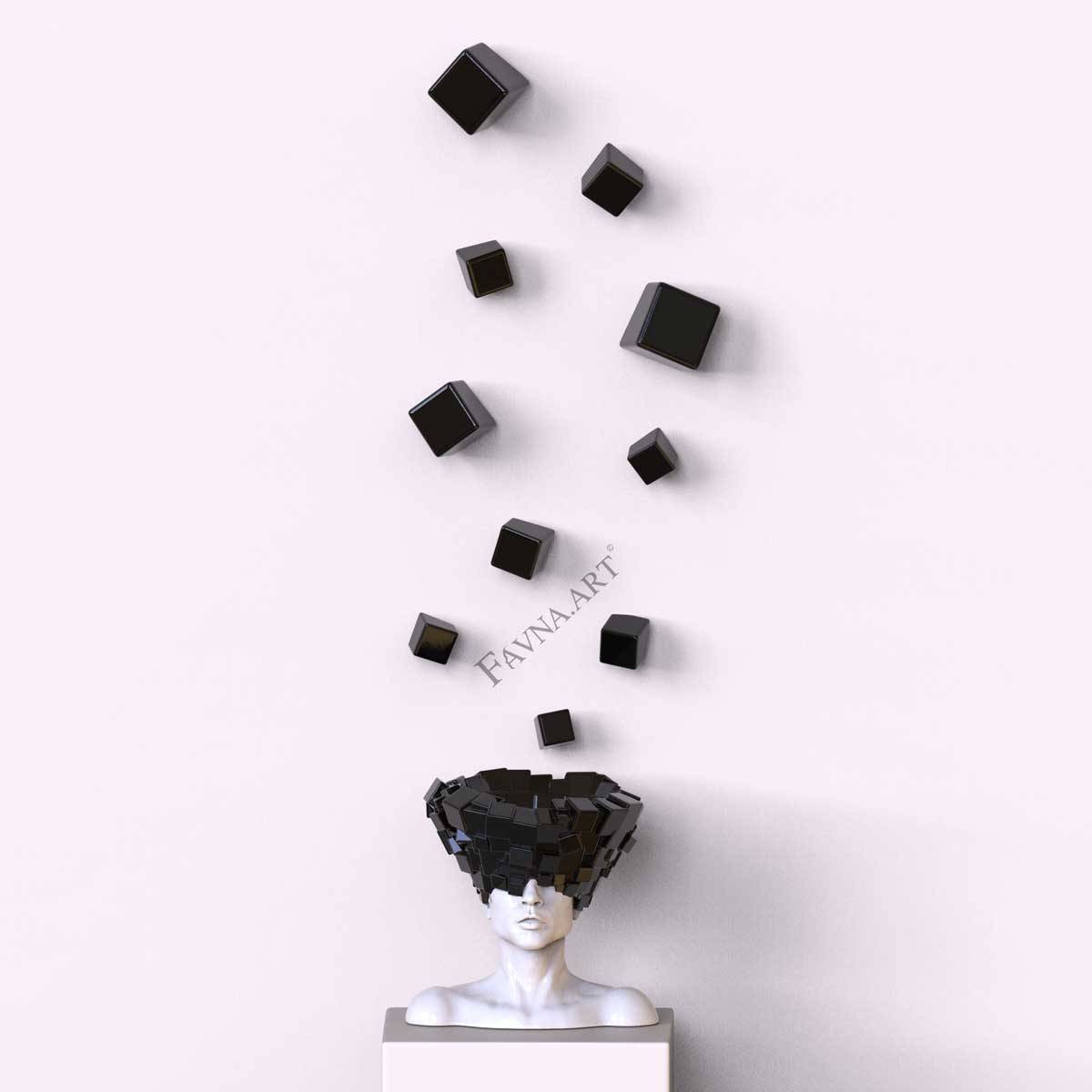 Wall Art Compositions - With 10 wall-mounted cubes