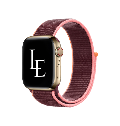 Apple Watch (38/40/SE/41/42mm) - L'Empiri™ Sport+ Nylon Velcro Rem - Blomme