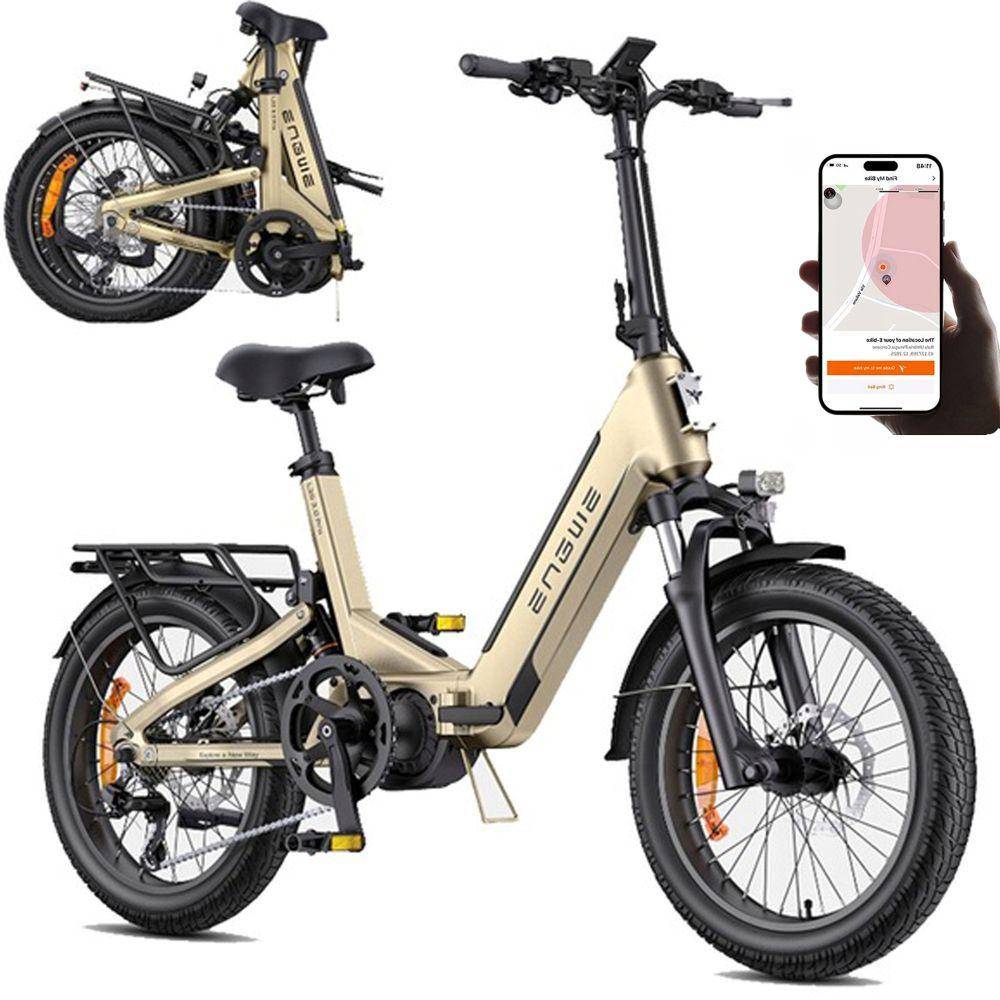 Foldable electric bicycle ENGWE L20 3.0 PRO, 250W motor, 48 V 15 Ah battery, top speed 25km/h, cruising range 160 kilometers, 20*3.0 inch tires