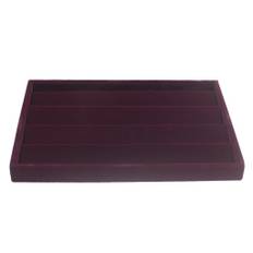 Ring Örhängen Halsband Smycken Display Organizer Box Bricka Showcase Lila 1 35 x 24 x 3cm