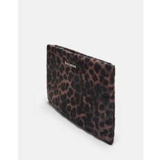 Stradivarius - Brun toilettaske med leopardprint og lynlås - M