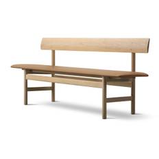 Fredericia Furniture Mogensen 3171 bänk Läder omni 307-såpad ek