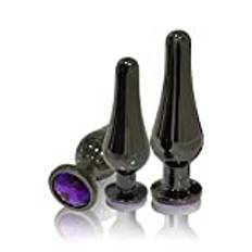 YMTECH analplug set, Buttplug för män kvinnor par nybörjare Anal Plug - Edelstahl - 3 Stück