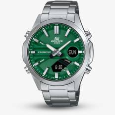 Casio Mens Edifice Classic Green Dial Dual Display Watch EFV-C120D-3AEF