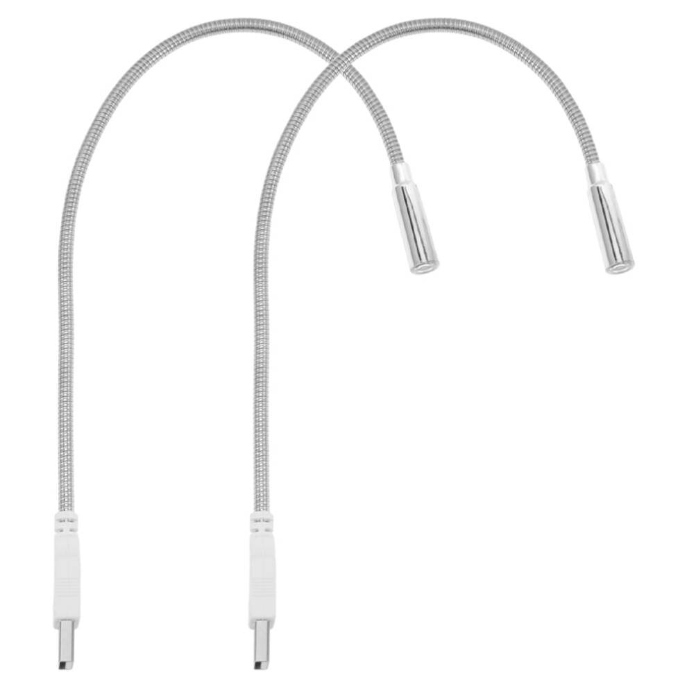 OUNONA 2-pack USB-tangentbordslampa med LED-funktion och flexibel svanhals, läslampa för bärbar dator, notebook och skrivbord