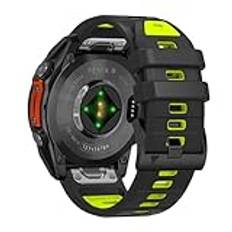 AISPORTS Kompatibel med Garmin D2 Mach 1 Pro/D2 Delta PX/D2 Charlie/D2 Bravo rem silikon, 26 mm snabbpassande klockarmband mjukt sportarmband armband ersättningsrem för Garmin Epix Pro Gen 2 51 mm