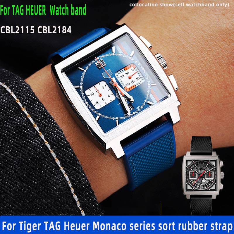 Rubber Silicone Watch Band 22mm for TAG Strap Heuer Monaco Speed Series CBL2184 CBL2183 Sports Waterproof Bracelet Watchband