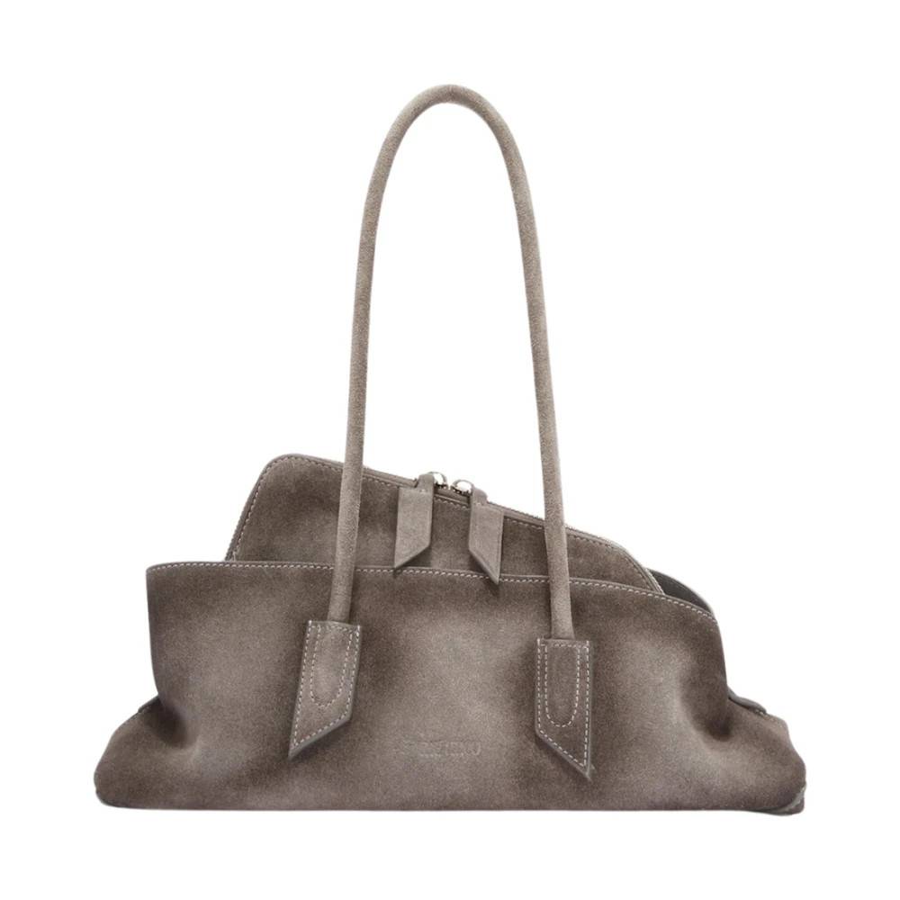 The Attico Skuldertaske - Tasker - Dame - Grå - ONE SIZE - Uld