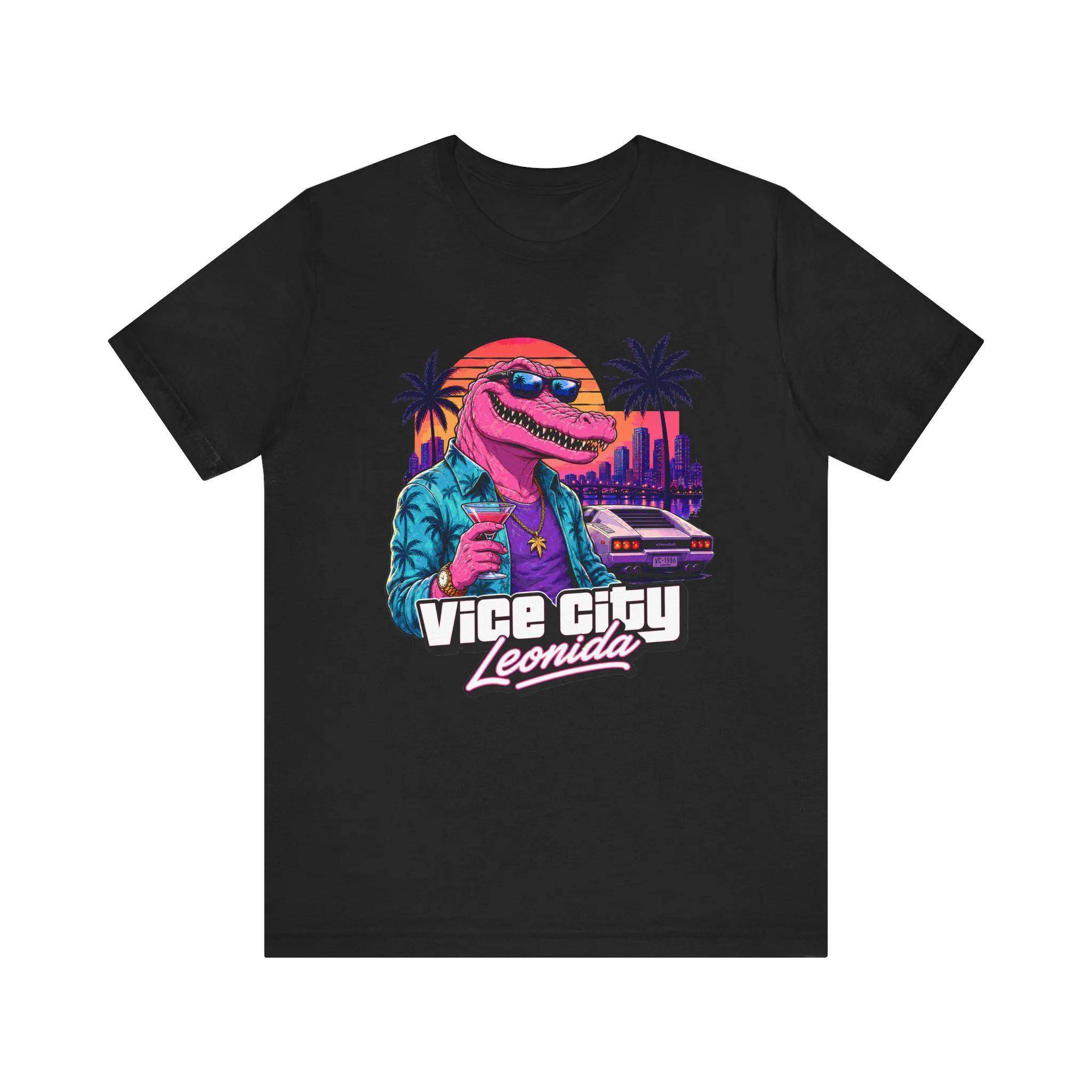 Ny Jason Vice City Leonida Krokodilmönster T-shirt 2026 Sommar Unisex Unisex Mode Spel Bomull Överdimensionerad T-shirt Streetwear Y2K cm