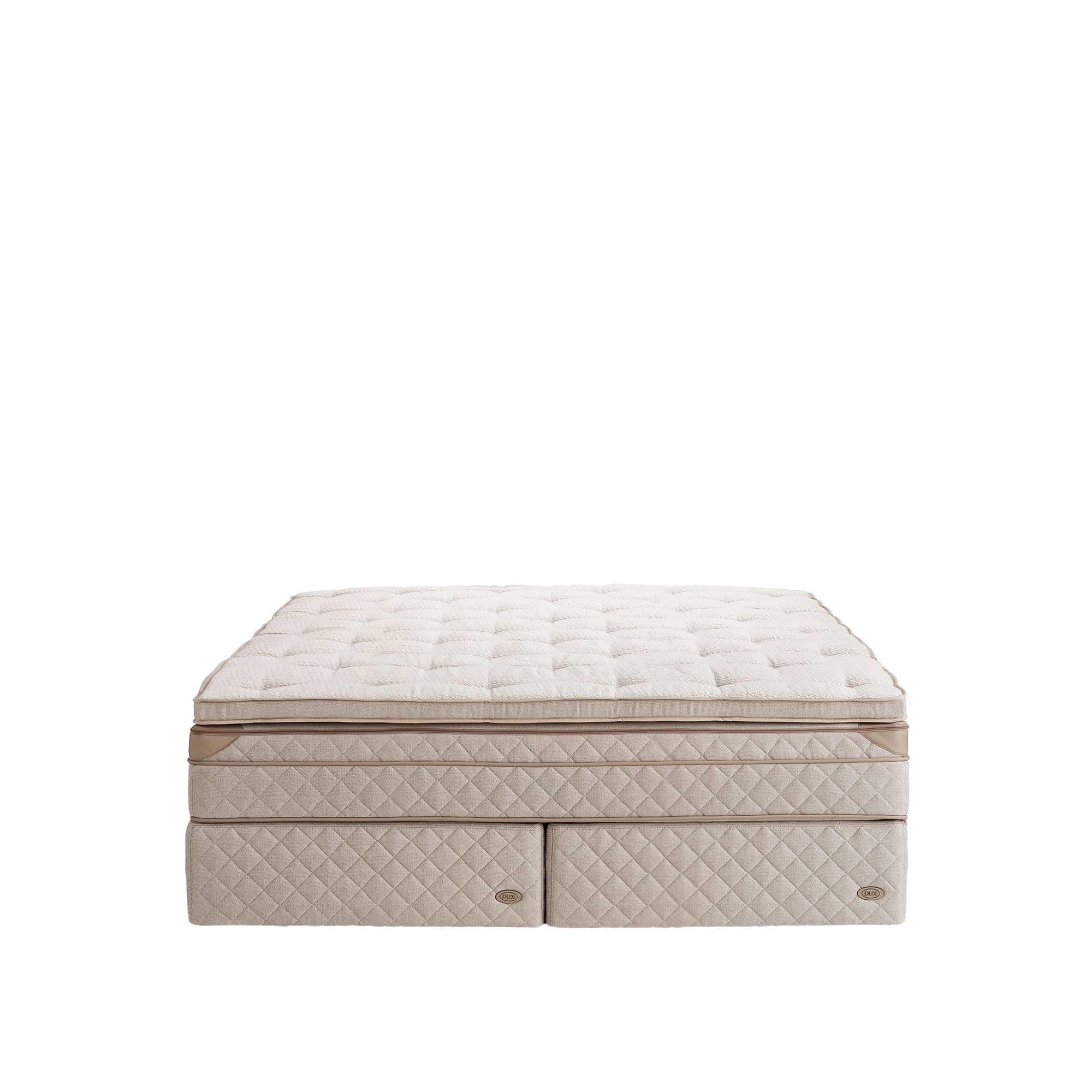 DUX - Dux 60 resårbotten/ Dux 60 resårmadrass medium/ Top Pad Bäddmadrass 160x200 cm/ Utan sängben - Sängar - Beige