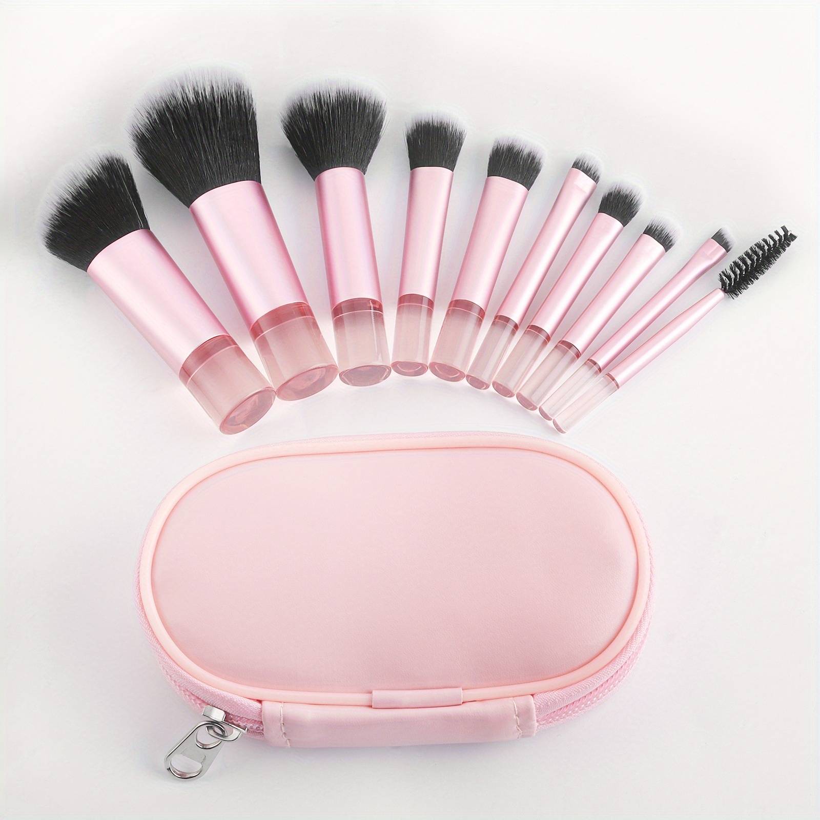 TEMU 10 -to-carry Makeup Brushes With Storage Bag Multi-functional Full-face Beauty Tools