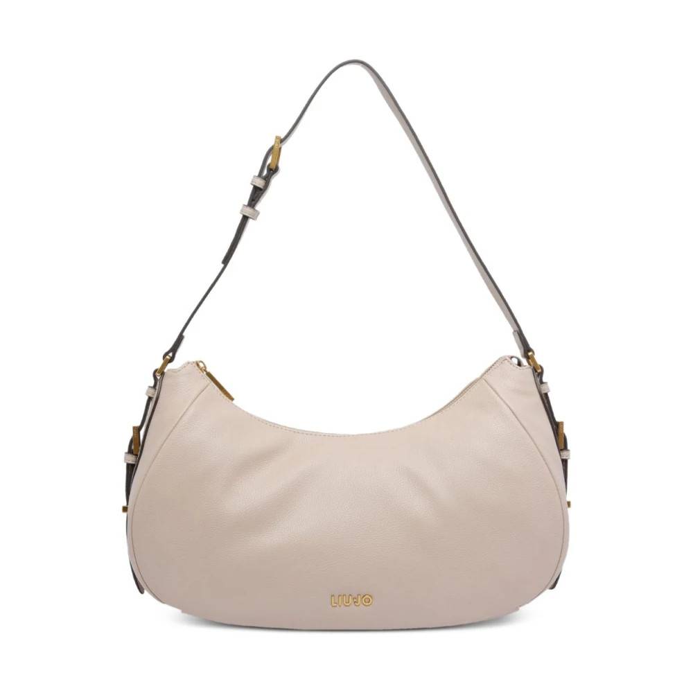 Liu Jo Buet Beige Skuldertaske med Logo - Tasker - Dame - Beige - ONE SIZE - Uld