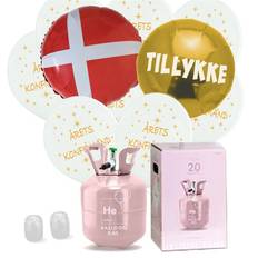 Helium Kit med Konfirmationsballoner, Hvid – Skab magi til den store dag