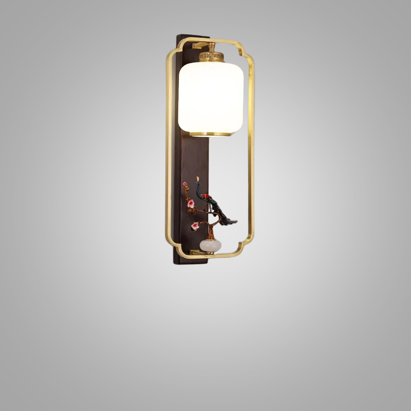 BrassGlow Vägglampa - Elegant Mässingsväggbelysning - Stil D / 110V