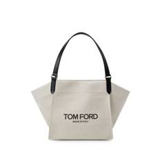 TOM FORD - Amalfi totebag i tyg - dam - bomull/läder/linne/bomull - one size - Neutral