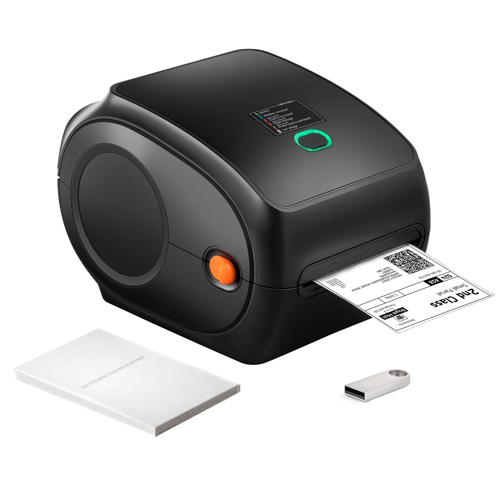 SucceBuy 300DPI Thermal Label Printer Bluetooth Automatic Label Recognition Support Windows/Mac/Android for 4x6 Mailing Packages