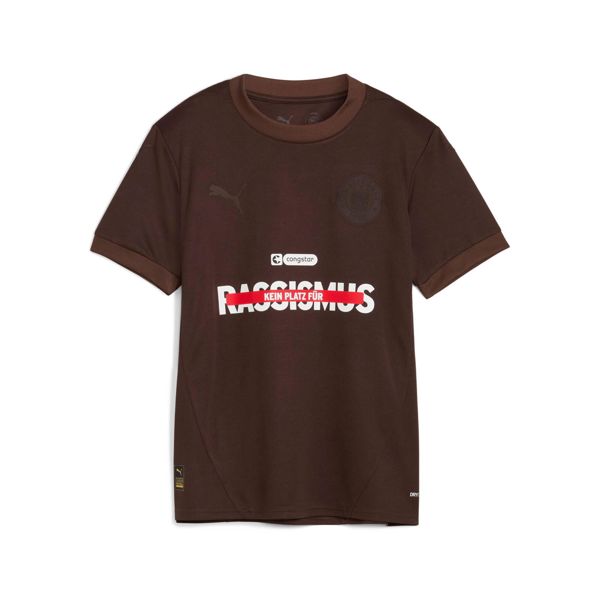 PUMA FC St. Pauli 24/25 Special Edition Jersey Youth, Clothing, Dark Chocolate/Espresso Brown, 15-16Y