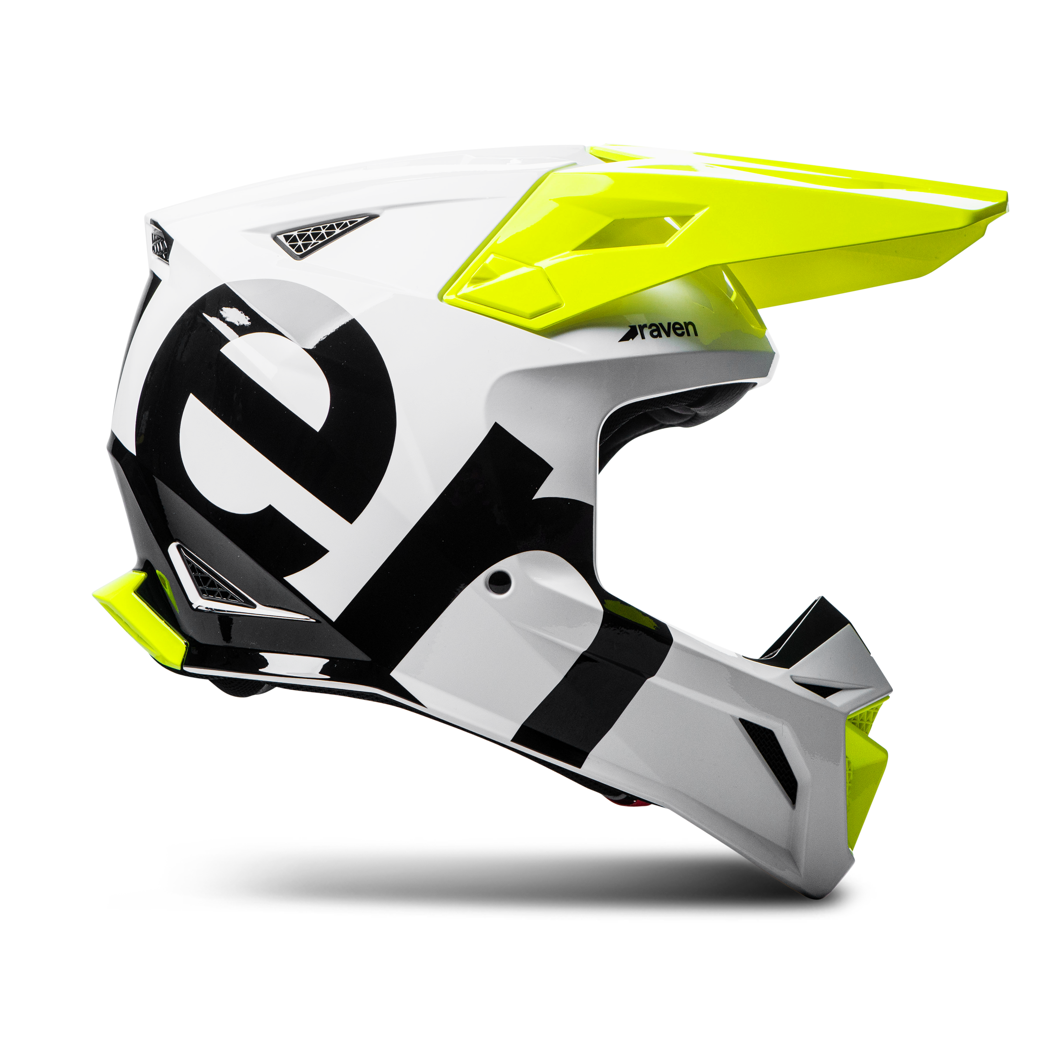 Raven Onyx Crosshjälm Fluo GulXS