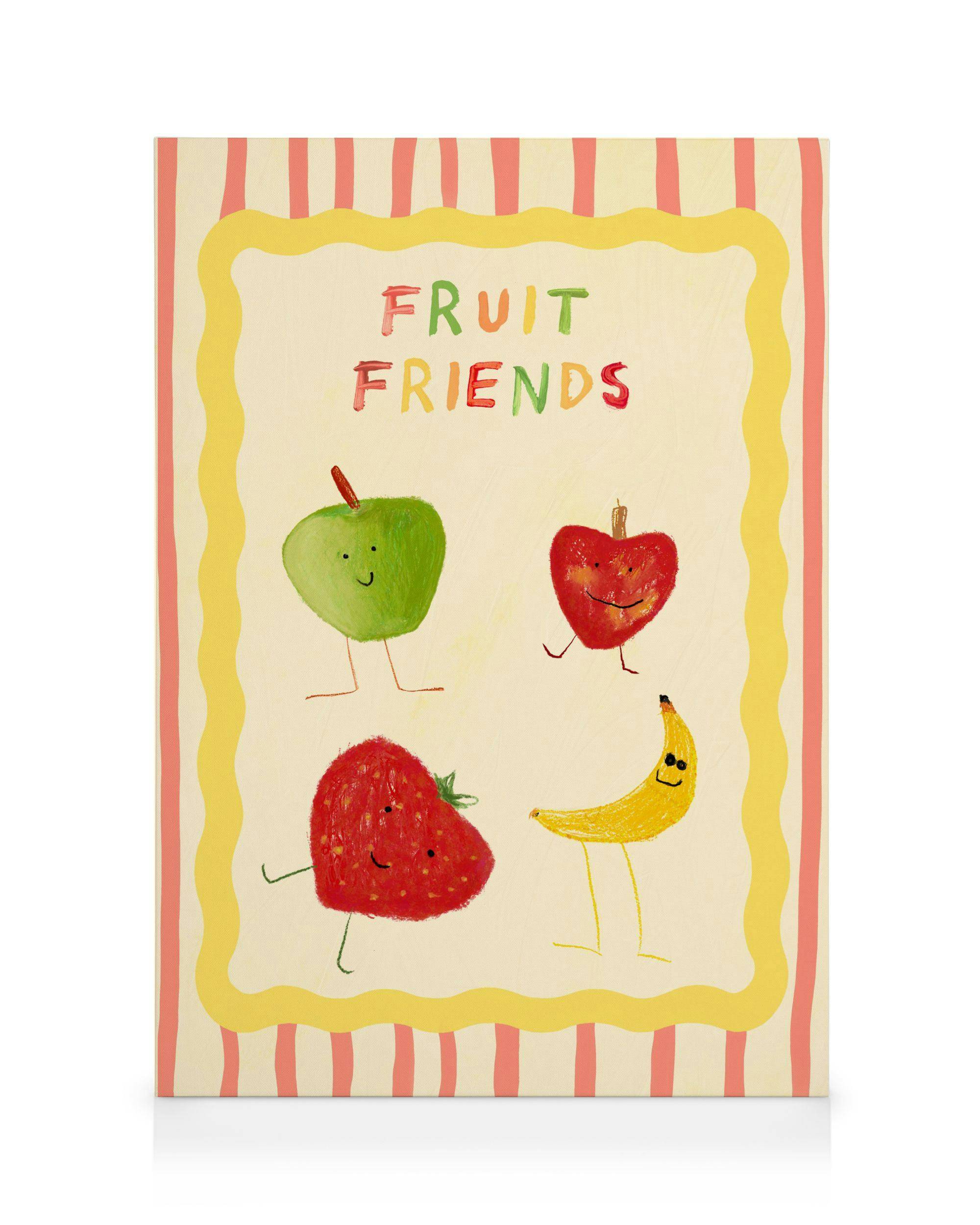 Canvastavlor Fruit Friends Canvastavla (50x70 cm - Mörk ekram)