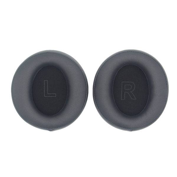 Reservöronkuddar i proteinläder, 2-pack, kompatibla med Anker Soundcore Life Q35, mjuka öronkuddar Black