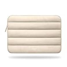 VANDEL Puffy 15-16 tums söt beige laptopfodral för kvinnor. MacBook Pro 16 tums fodral, datorfodral 15,6 tum HP bärväska laptopväska/Asus/Dell XPS/HP laptopfodral 15,6 tum/Lenovo laptopfodral