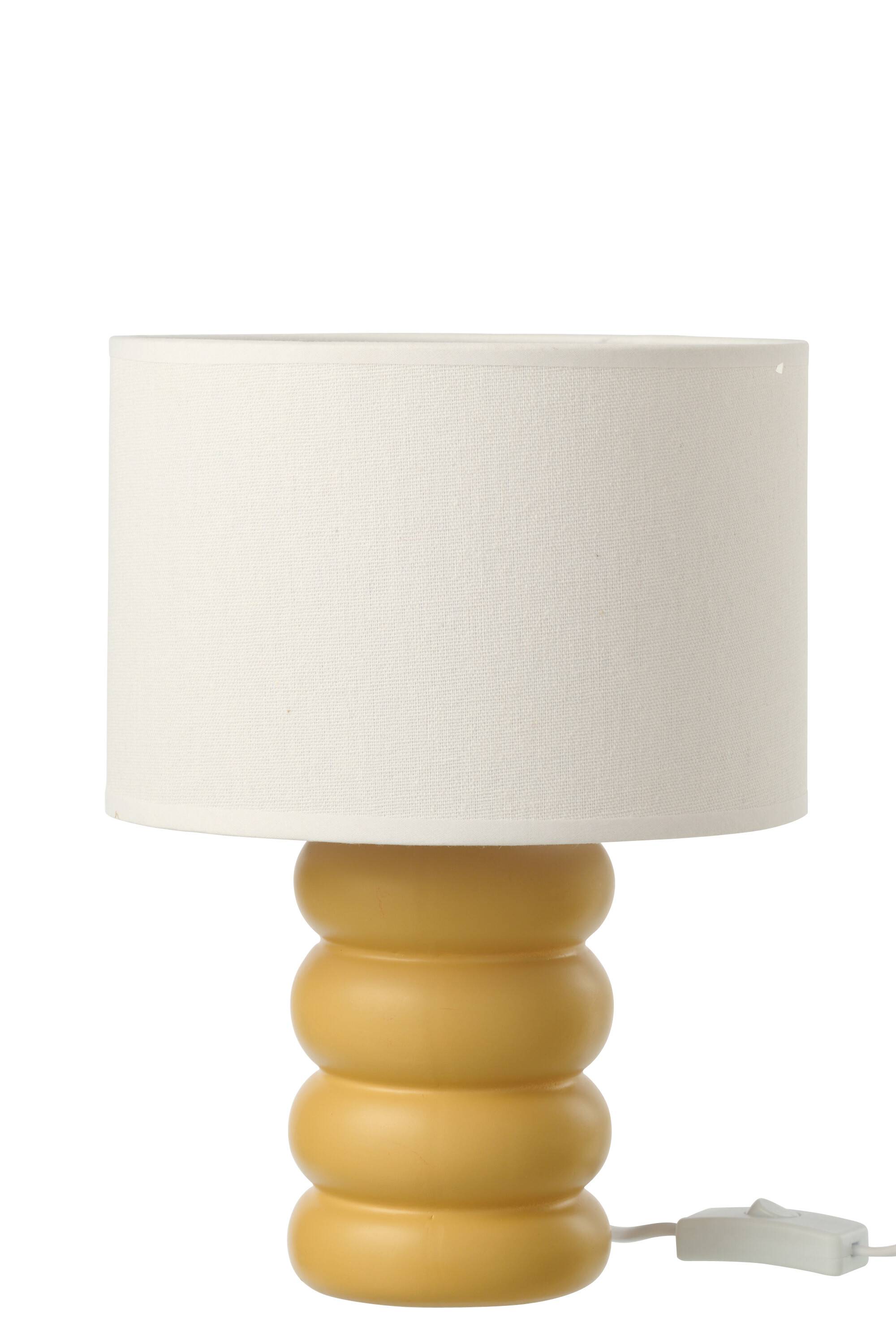 J-Line - Bordlampe Okker Gul Keramik/Lertøj 22x22x31cm.