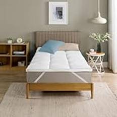 Zinus Mattress Topper, polyester, vit, 190 x 90 cm