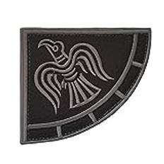 Subdued Rare Viking Raven Banner ACU Odin God of war Broidered Hook Patch