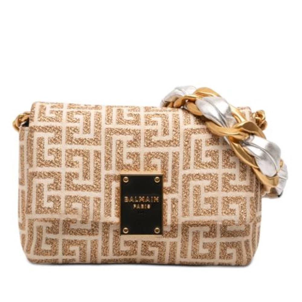 Balmain Pre-owned Pre-owned Crossbody Taske - Vintage - Dame - Beige - ONE SIZE - Uld