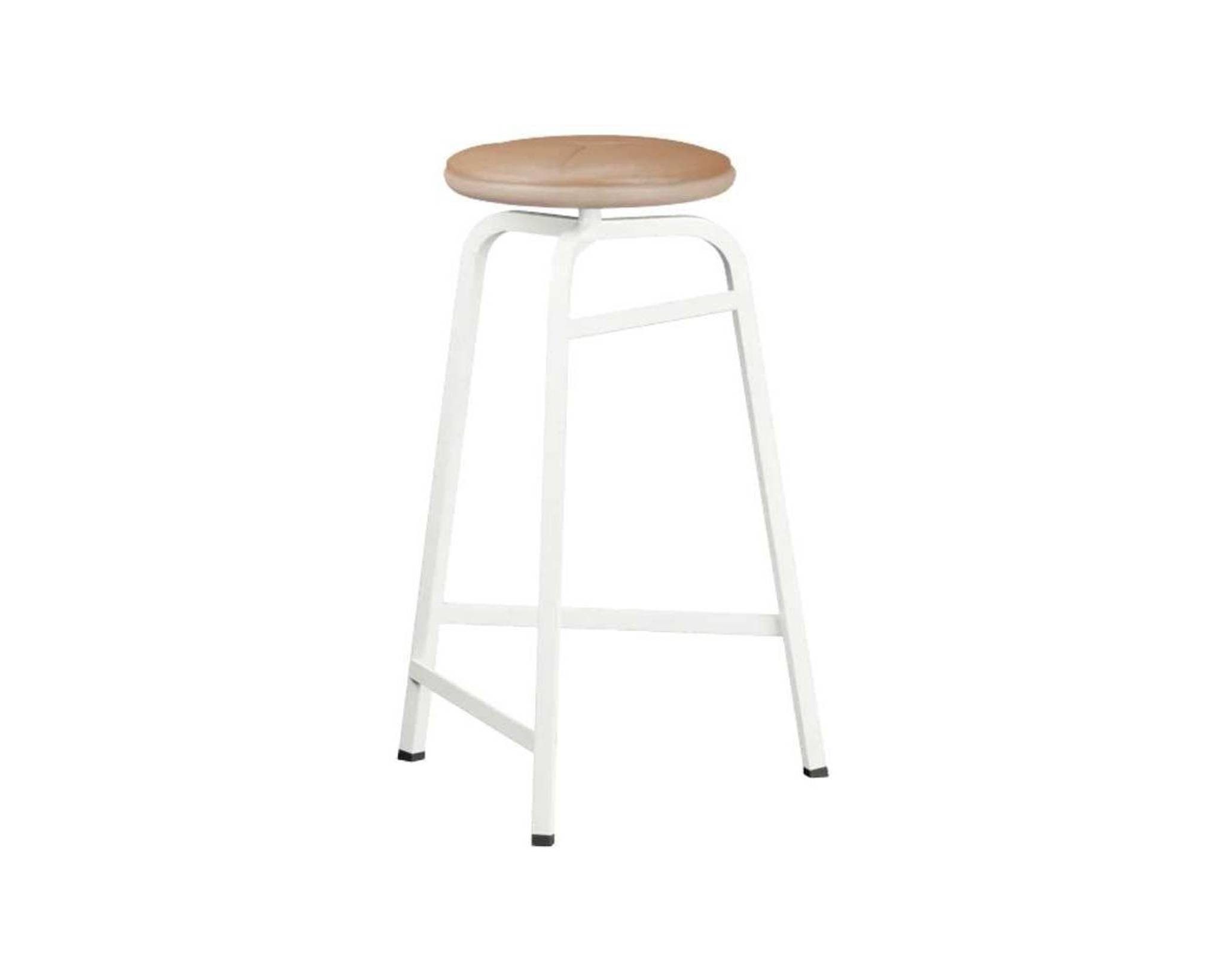 Northern Treble barstol 65 cm vit / ek / läder